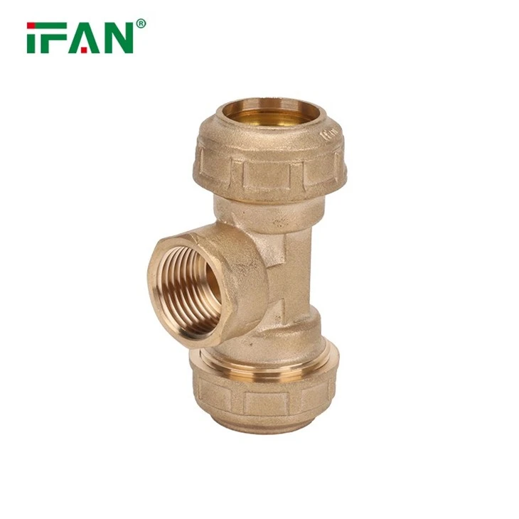 Brass PE  Fitting Female Tee